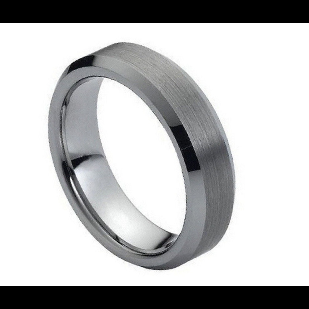 6mm tungsten carbide wedding band